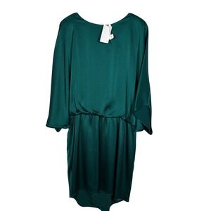 NWT Trina Turk Green Acacia Manhattan Dropped Waist Dress XL Feminine Party